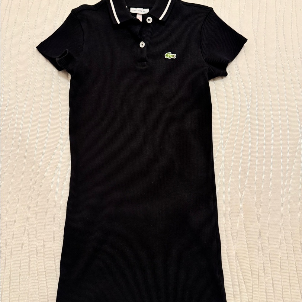 Kids Lacoste Black Polo Dress